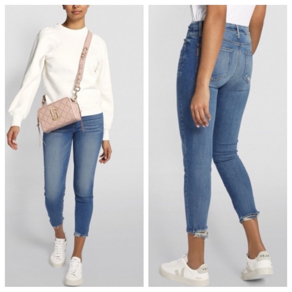 PAIGE Hoxton Skinny Crop Skylee Torn Back Hem Jeans, 16959